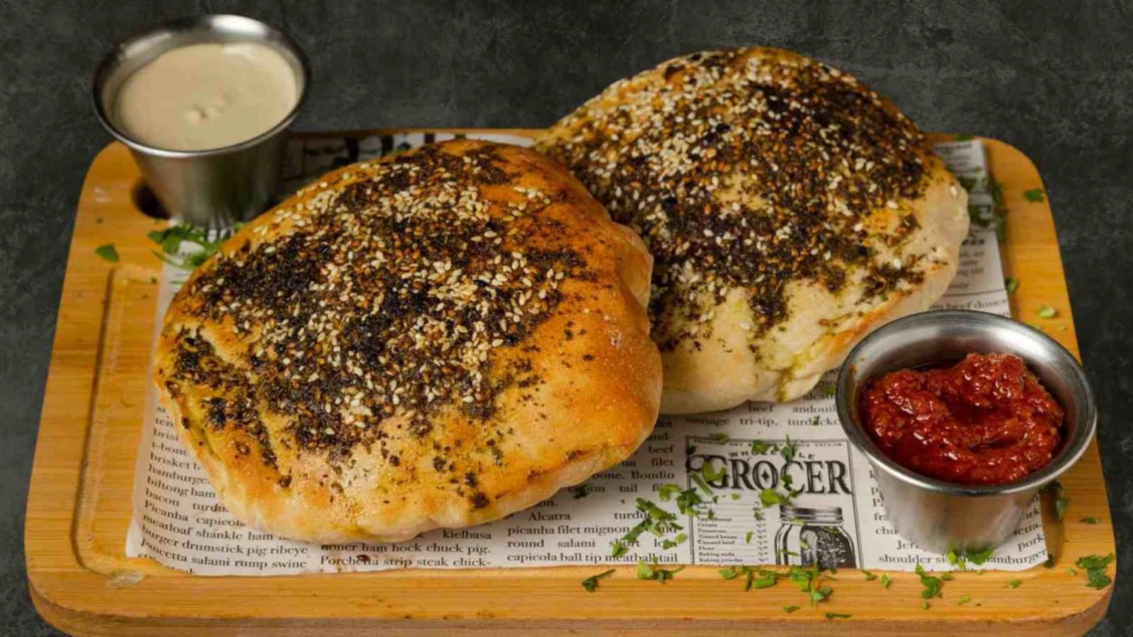 2 Pita bread-Zaatar