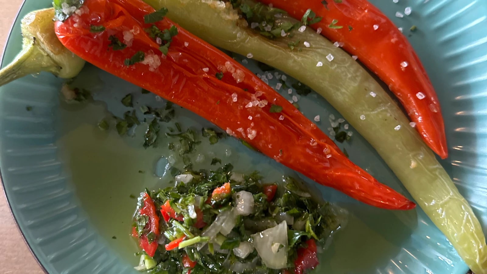 Spicy grill hot pepper plate